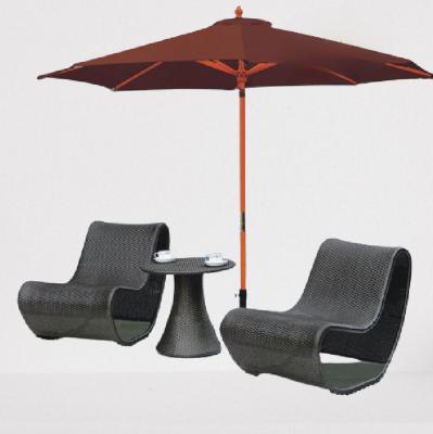 China Foshan factory direct Rattan wicker sun bed pool aluminium outdoor lounge set pool furniture sunlounger---6138 en venta