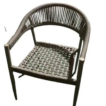 China Foshan Yoshen Balcony furniture Rope chair aluminium garden furniture outdoor patio chairs---6207 for sale