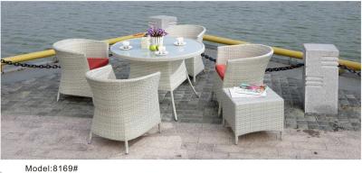 China el sistema de cena al aire libre 6pcs con 4pcs preside 1 ottoman-8169 en venta