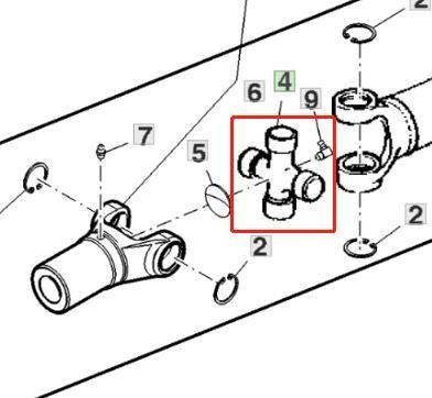 China Agricultural Machinery Combine & Tractor Parts Cross And Bearing size 34.96x97mm CHINA Supplier fits forJD 6120 models for sale