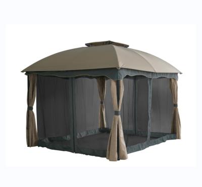 China Alu. Frame 3x3.65x2.75M Double Topped Garden Gazebo with Netting Netting Included for sale