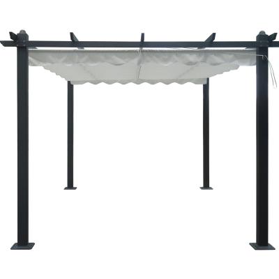 China Gazebo externo de jardim personalizado de 2.96X2.96X2.25M com moldura de alumínio e tampa removível à venda