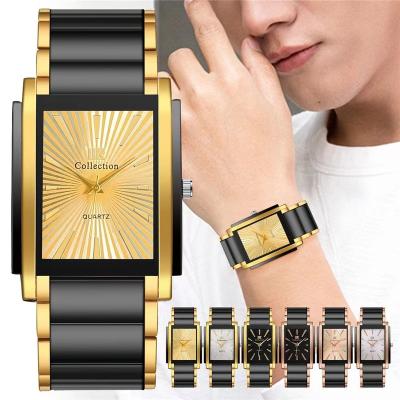 중국 Fashion Stainless Steel Business Quartz Watch Luxury Rectangle Quartz Watch Men'S Business Wristwatch Relogio 판매용