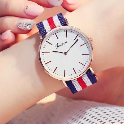 Китай Fashion Women's Luxury Watches Quartz Watch Stainless Steel Dial Casual Men Nylon Quartz Wrist Watch Clock Gift Outdoor продается