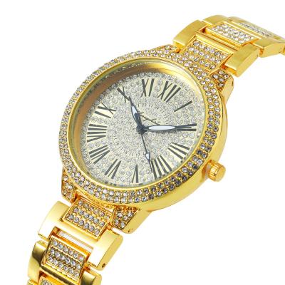 China Full Bling Iced Out Watch For Men Business Quartz Watch Wristwatch Classic Alloy Case Diamond Reloj Hombre for sale