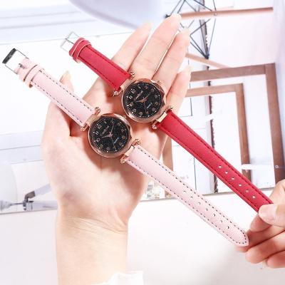 중국 Women Watches Starry Sky Leather Quartz Watch Fashion Ladies Wrist Watches Reloj Mujer Relogio Feminino 판매용