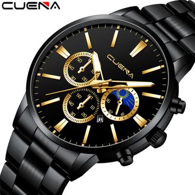 중국 New Casual Sport Men's Watches Stainless Steel Band Wristwatch Big Dial Waterproof Man Calendar Quartz Clock 판매용