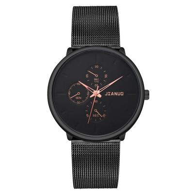 Cina Vogue Three Eyes Mesh Strap Business Quartz Watch For Teenager CHARM, Fashion, Business in vendita