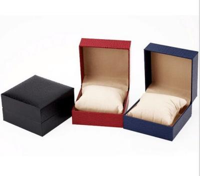 China Wrist Watch Luxury Folding Watch Packaging Box PU Gift Packaging Box Wrist Watch Box for sale