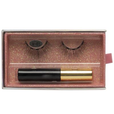 China Wholesale Natural Magnetic Eyelashes 3D Mink Lashes Private Label Real Mink Magnet Lashes Own Brand eyelash for sale