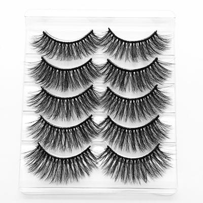 China Real Custom Hand Made Soft Eyelash Natural Clean Faux Natural Mink Eyelash Fluffy Brand 25mm 5d Faus Mink Eyelashes Sets for sale