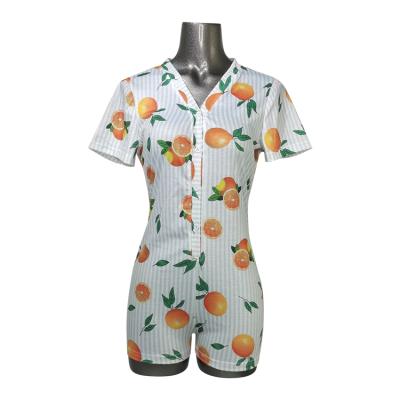 China New Design Women Girl Ladies Onesie Jumpsuit Romper Sleepwear New Design Custom Adult Short Sexy Hot Clothes Breathable for sale