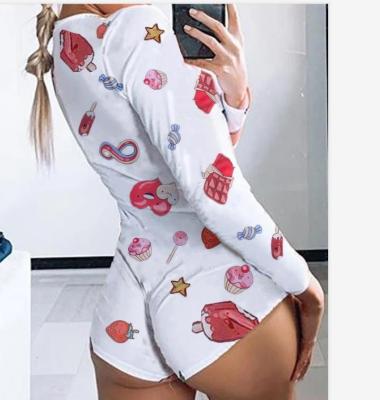 China Breathable Sexy Women Summer V-Neck Sleepwear Girl Sleepwear Onesie Adbl Hot Jumpsuit Romper Sleepwear for sale