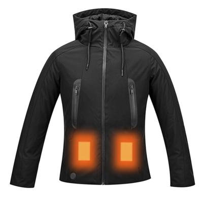 China QUICK DRY Rechargeable 4 Plates USB Rechargeable Smart Electric Winter Waterproof Men's Women's Long Sleeve Hoodie Heater for sale