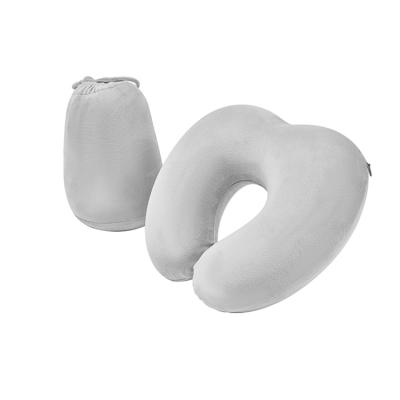 China High Quality Anti Dust Mite Memory Foam Travel Pillow For Neck Support Airplane Travel Heating Neck Pillow for sale