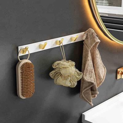 China Luxury Apparel Fabrics Hanging Coat Hat Robe Rack Wooden Mounted Hook For Entrance Wall for sale