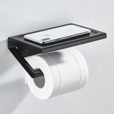 China Modern Matte Black Toilet Paper Roll Holder for Bathroom, Wall Mounted Roll Paper Holder, Toilet Paper Holder for sale