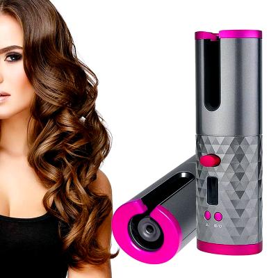 China Professional Ceramic Retrofit Usb Rechargeable Electric Rotating Hair Curlers for sale