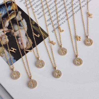 China 2021 NEW 925 TRENDY initial alphabet A-Z Letter Personalized Sterling Silver High Quality Initial 26 gold plated necklace for sale