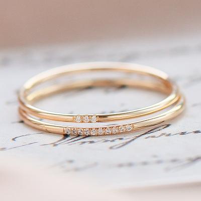 China TRENDY Gold Filled 14K Zircon Rings Fist Rings Boho Jewelry Anillos Mujer Bague Femme Minimalism Anelli Donna Aneis Ring For Women for sale