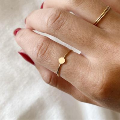 China Ring Mujer Boho Women Rings Bague Femme Gold Jewelry Knuckle Rings 14K Gold Filled Disc Rings TRENDY for sale