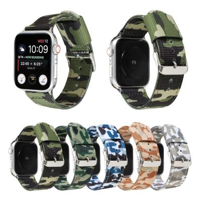 China Fashionable 2020 and New Style New Arrival Men Camouflage Watch Bands Nylon Straps for Apple Watch Band Series 1,2,3,4,5 for sale