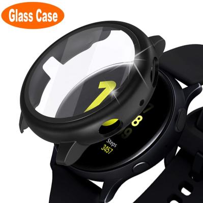 China Premium Full Body Tempered Glass Case Cover Screen Protector Device For Samsung Watch Active 2 40mm 44mm for sale