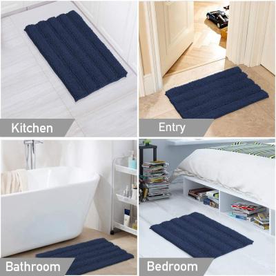 China Original Sustainable Chenille Luxury Bath Mat For Bathroom Quick Dry Water Absorbent Bath Mats for sale