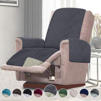 China 100% Simply Recliner Chair Cover Recliner Waterproof Quilted Slipcover For Living Room for sale