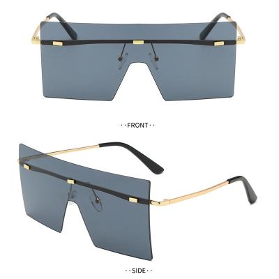 China Fashion Sunglasses Square Oversized Rimless Sunglasses Fashion Women Sun Glasses for sale