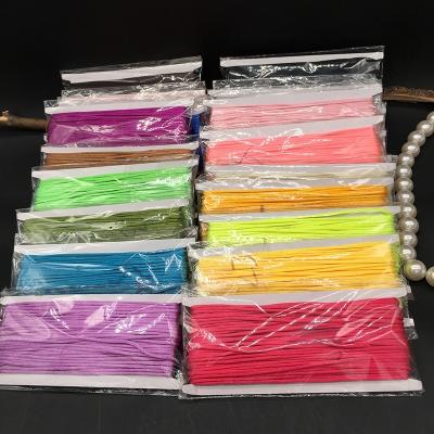 China Sustainable 20m/Lot 1.5 2mm Chinese Knotting Silk Macrame Cord Nylon Black Rattail Satin Beading Cords Braided Shamballa String Thread for sale