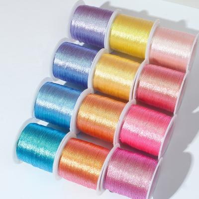 China Low Shrinkage Fashion Magic Color Thread Chameleon Wire Line DIY Handmade Embroidery Thread Multicolor Lotus Braided Material Bracelet Thread for sale