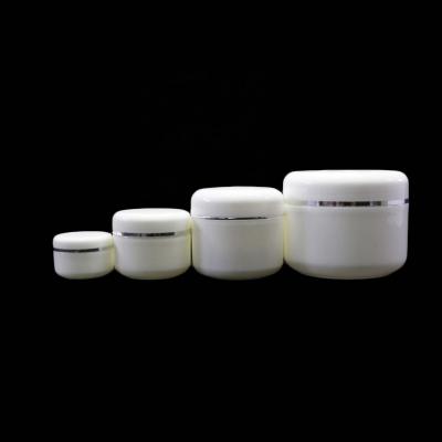 China Small Body Skin Care Butter Cream Container White PET Jar 5g 15g 20g 30g 50g Plastic Jar In Stock PJ-CC15 for sale