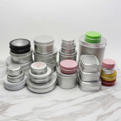 China Inventory 5g 10g 15g 20g 30g 60g 80g100g Jar 100ml 150g 200g 250g 300g 500g Metal Jar Eco-friendly Aluminum Tin Box Cosmetic Jar Foil for sale