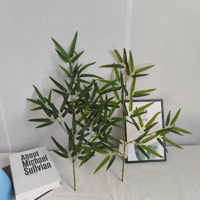 China Factory Price Eco - Friendly Decorative Bamboo Plants Leaves Silk Bamboo Leaves Artificial Bamboo Tree Leaves for sale