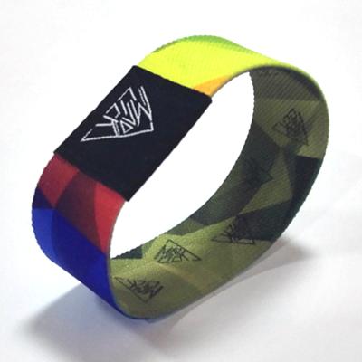 China MINI TAG Reusable NFC Wristbands Strap Elastic Fabric Wristbands / Stretch Woven RFID Wristband for sale