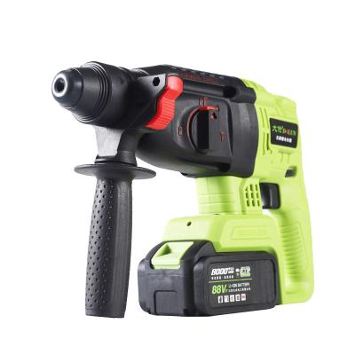 China Strong construction machine- cordless lithium electric drill brushless rotary hammer for concrete drilling for sale