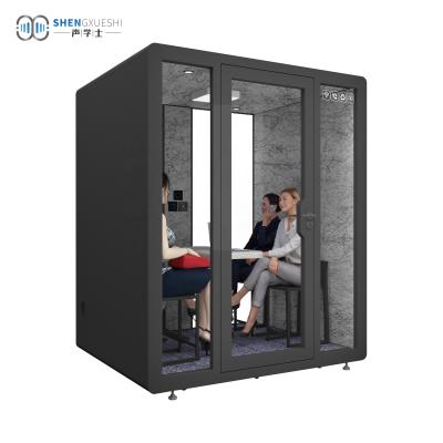 China (Size) Adjustable Assembled Pod 2 Seater Office Room Silent Pod Soundproof Booth Music Recording for sale