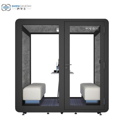 China High Quality Commercial Furniture (Height) Adjustable Steel Meeting Thrown Office Acoustic Pod Home Backyard Soundproof Two Person Booth for sale