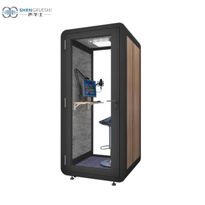 China Mini Single Use Insulation Movable Space Mini Single Use Insulation Movable Recording Pod Studio Adjustable Private Indoor Phone Soundproof Booth Telephone Booth for sale