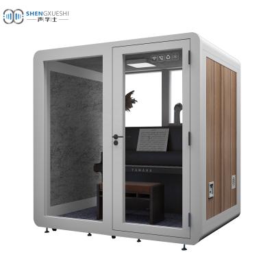 China Adjustable Premium Durable (Height) Soundproof Booth Livebroasting Music Acoustic Vocal Studio Prefab Soundproof Desk Meeting Pods for sale