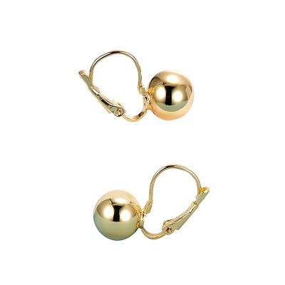 China New Arrival French Women Girls Jewelry Earrings Pendant Ball Earrings 18k Gold Plated Earrings TRENDY for sale