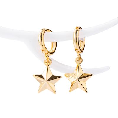 China Fashionable Wholesale Trendy 18k Gold Plated Earrings Star Earrings New Arrival Women Girls Dangle Earrings for sale