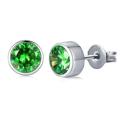 China 925 Sterling Silver 2022 Fashion Wholesale Trendy New Arrival Women Emerald Gemstone Stud Earring Women Earrings 2022 for sale