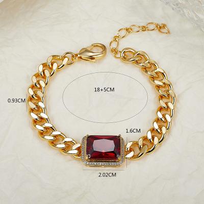 China Customized FASHIONABLE CZ Tasty Bracelets Beach 14K Gold Plated Chain Bracelet for sale