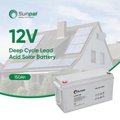 China Long Cycle Life Home Storage Gel Battery Manufacturer 12V 150Ah 100Ah 5kWh Solar Lead Acid Batteries for sale