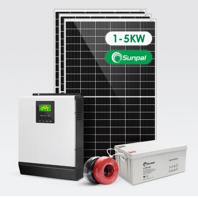 China Home Hybrid Solar System 2Kw 3Kw 5Kw 1 Set Solar Energy Complete Systems Wholesale Prices for sale