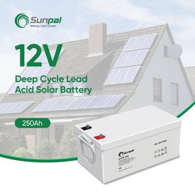 China Long Cycle Life OEM Solar Home Battery 12V 100Ah 150Ah 200Ah 250Ah Lead Acid Suppliers Batteries for sale