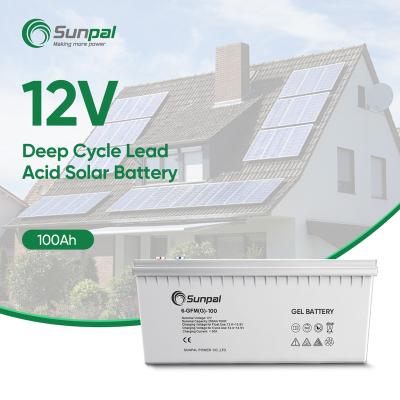 China Long Cycle Life Top Supplier Agm Battery 12 Volt 100Ah 100 Amp Hour Solar Gel Batteries For Home for sale