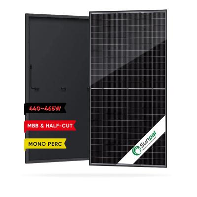 China Solar Home System Full Black Solar Roofing 450 Watt 455 Watt 465 Watt Monocrystalline Solar Panels Manufacturers for sale